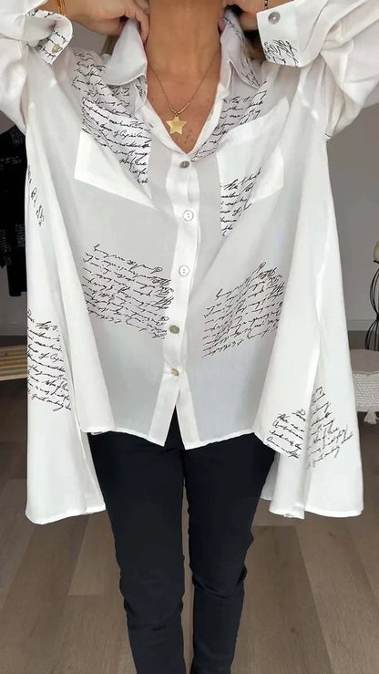Kinsley™ l Blouse Met Letterprint