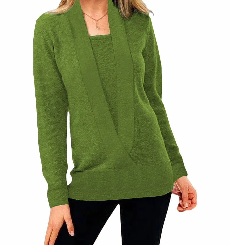 Aniek™ | Unieke Stijl Gebreide V-Hals Trui