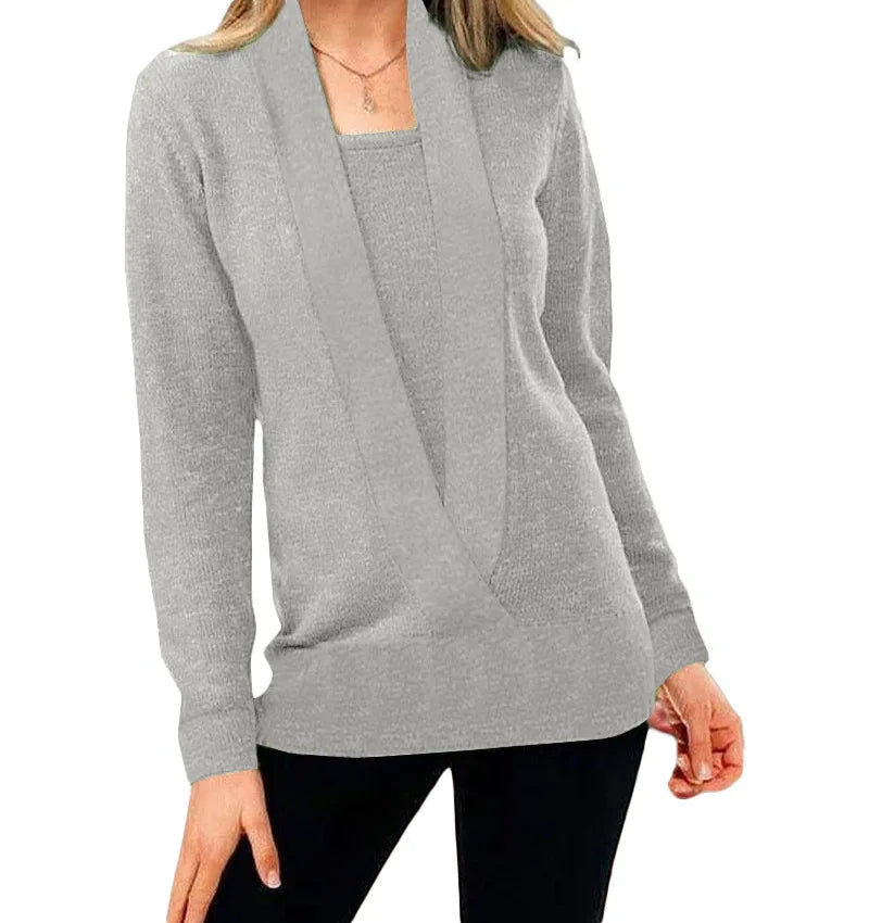 Aniek™ | Unieke Stijl Gebreide V-Hals Trui