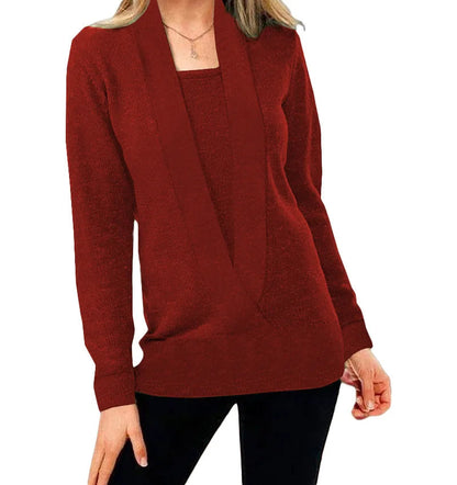 Aniek™ | Unieke Stijl Gebreide V-Hals Trui