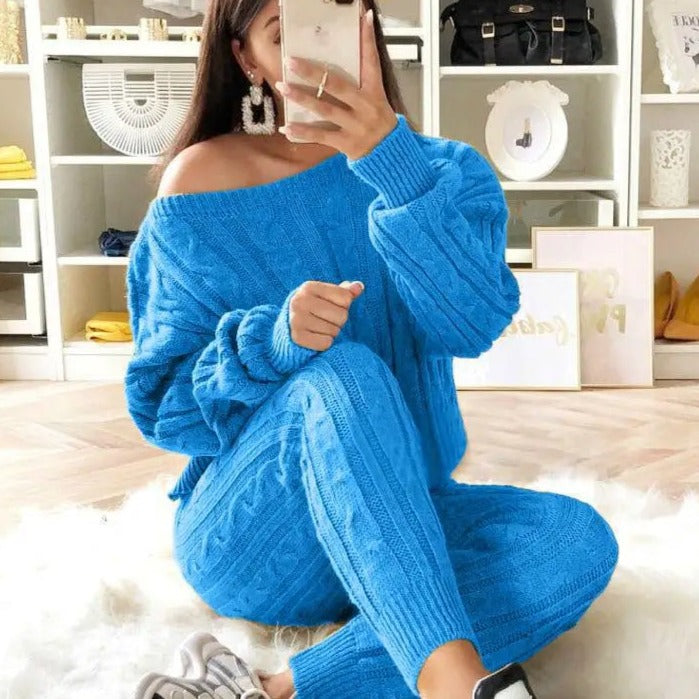 Senia™ l Gebreide bijpassende trui en broek