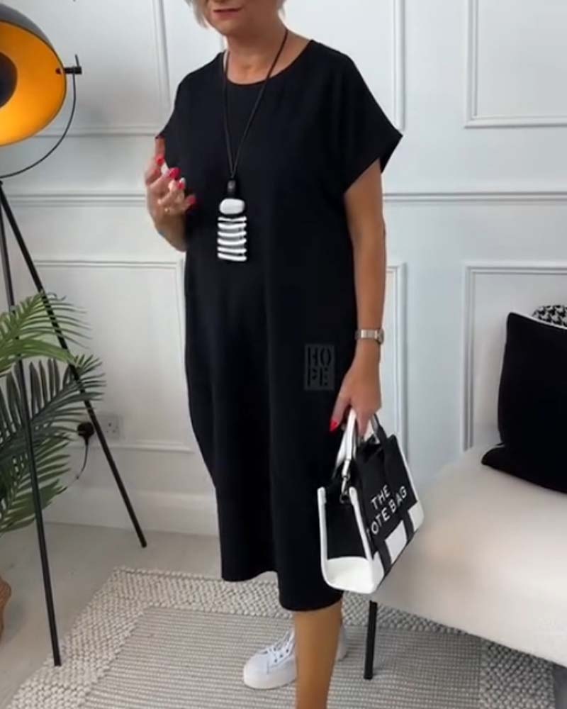 Sofie™ l Vrijetijdsjurk Met Korte Mouwen