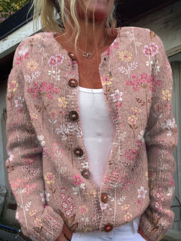 Talia™ | Warme Dames Vest Met Bloemenprint