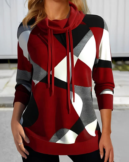 Vera™ | Kleurblok Sweater met Hoodie