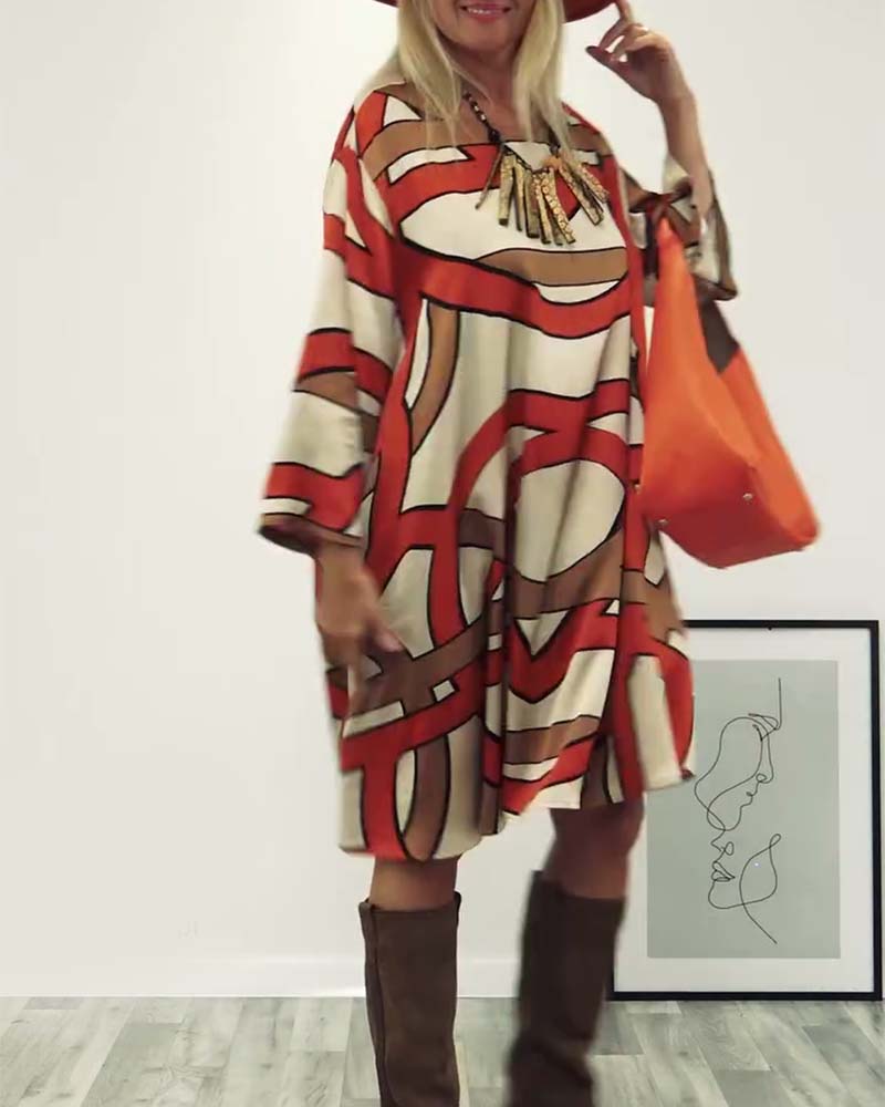Destiny™ | Elegante Midi-jurk Met Print
