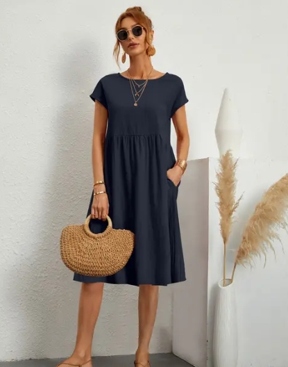 Scarlett™ | Stralend De Lente In Met Deze Damesjurk Met Zakken