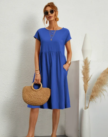 Scarlett™ | Stralend De Lente In Met Deze Damesjurk Met Zakken