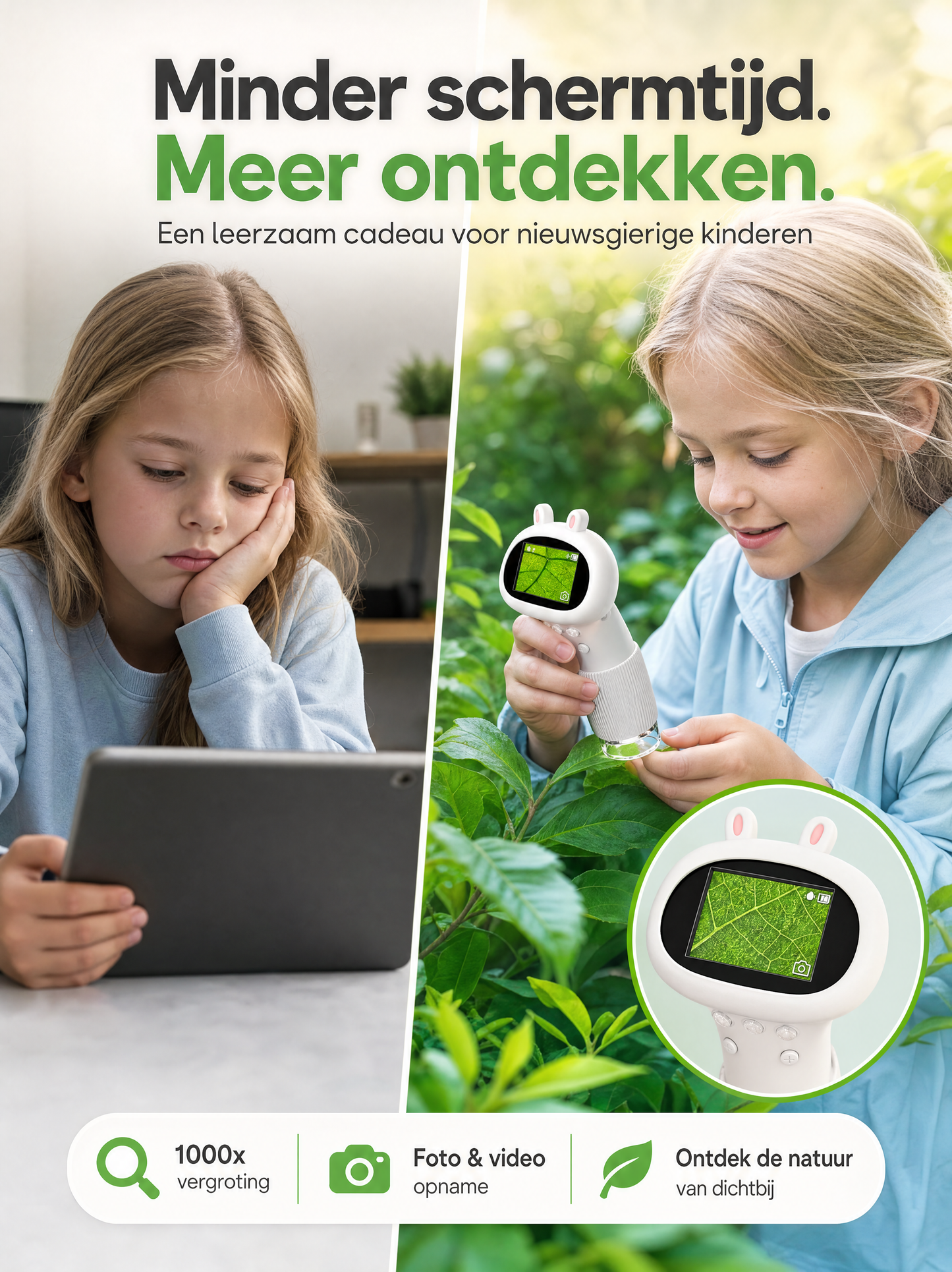 Digitale Kindermicroscoop – Educatief Speelgoed met Scherm & LED