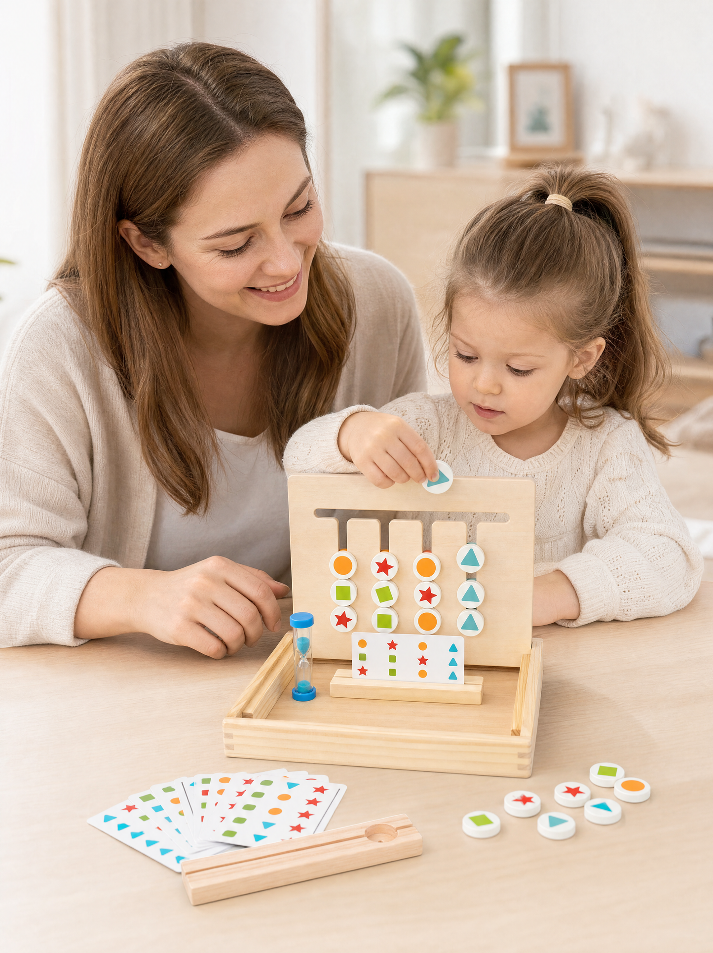 Montessori Kleur Sorteer Puzzel – Educatief Houten Denkspel