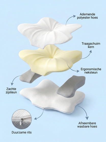 ErgoForm Vlinderkussen – Ergonomisch Traagschuim Nek & Schouder