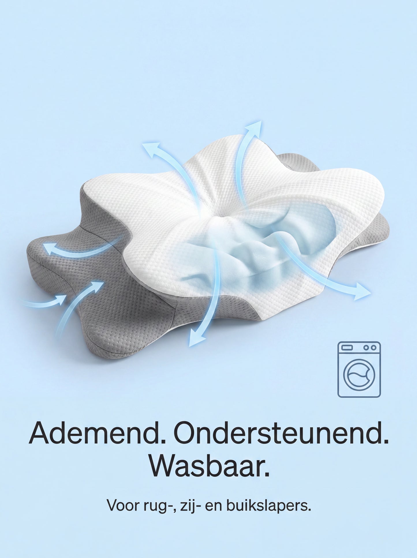 ErgoForm Vlinderkussen – Ergonomisch Traagschuim Nek & Schouder