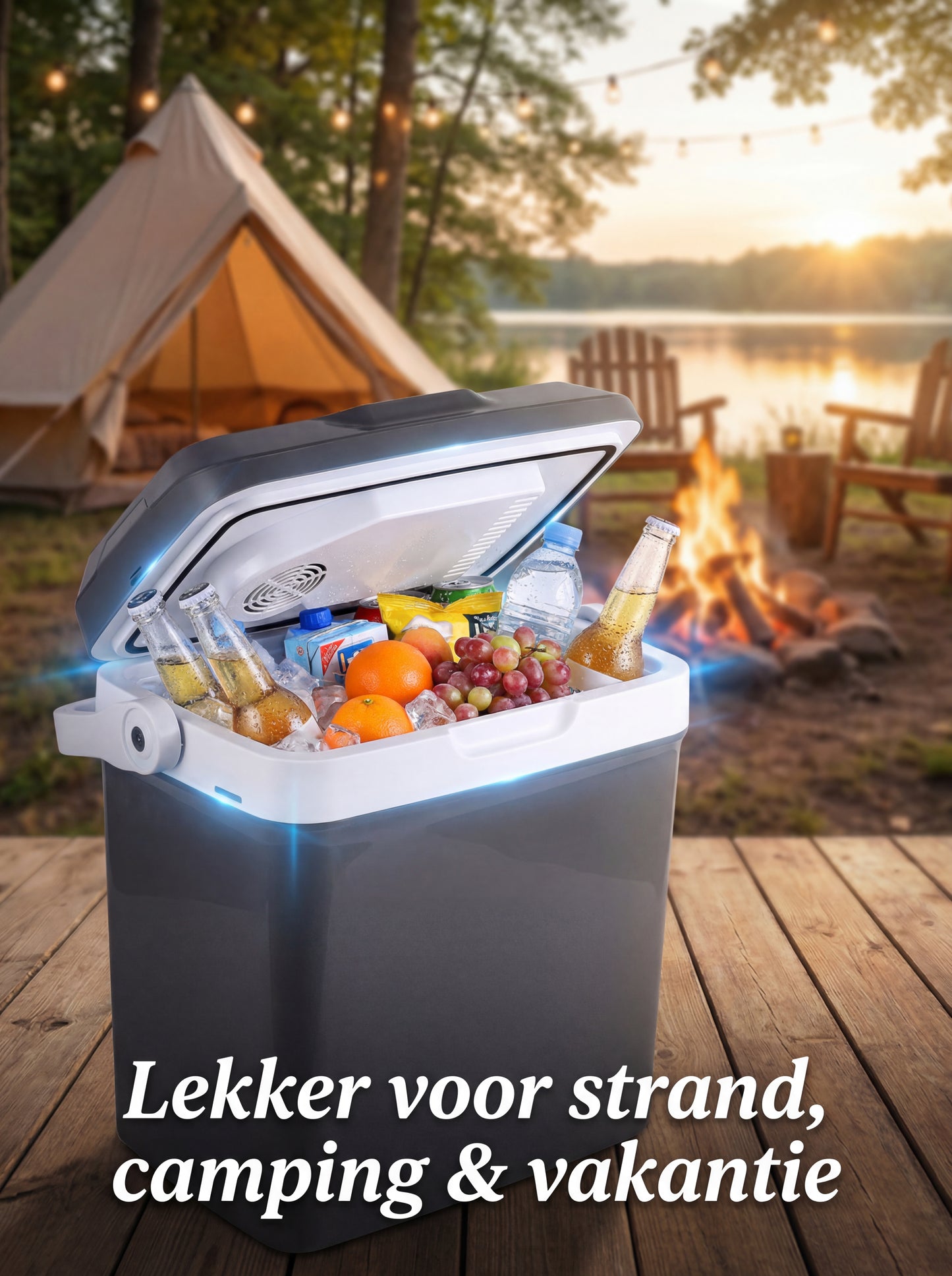 Elektrische Koelbox 21L – 12V/230V voor Auto & Camping