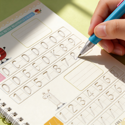 Magische schrijfboek voor Kinderen – Letters & Cijfers Leren Schrijven