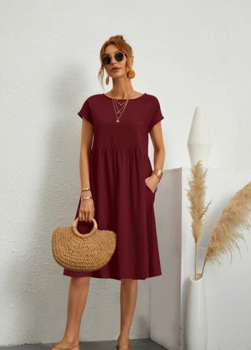 Scarlett™ | Stralend De Lente In Met Deze Damesjurk Met Zakken