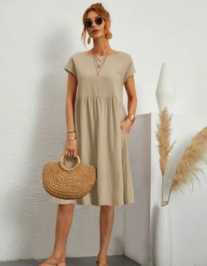 Scarlett™ | Stralend De Lente In Met Deze Damesjurk Met Zakken