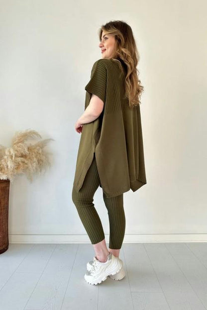 Melanie™| Gebreid Shirt met Ronde Hals en Broek