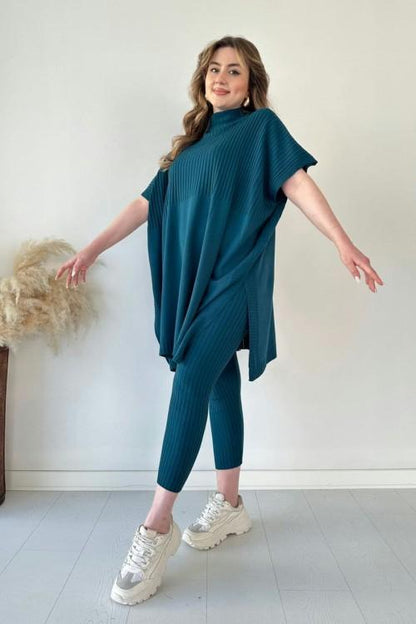 Melanie™| Gebreid Shirt met Ronde Hals en Broek