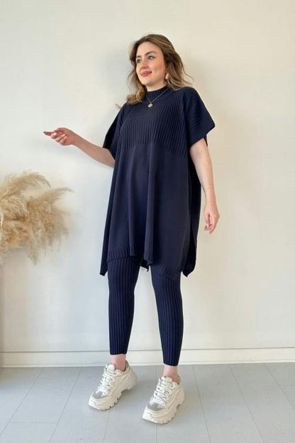 Melanie™| Gebreid Shirt met Ronde Hals en Broek