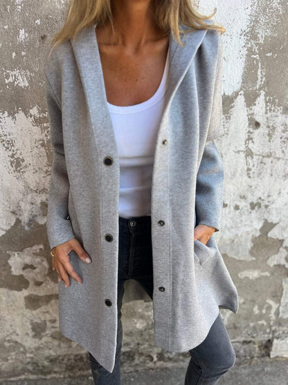 Noa™ | Relaxed Fit Hoodie met knopen