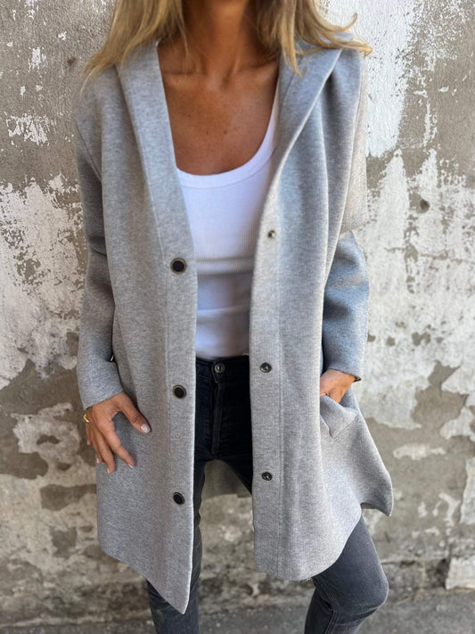Noa™ | Relaxed Fit Hoodie met knopen