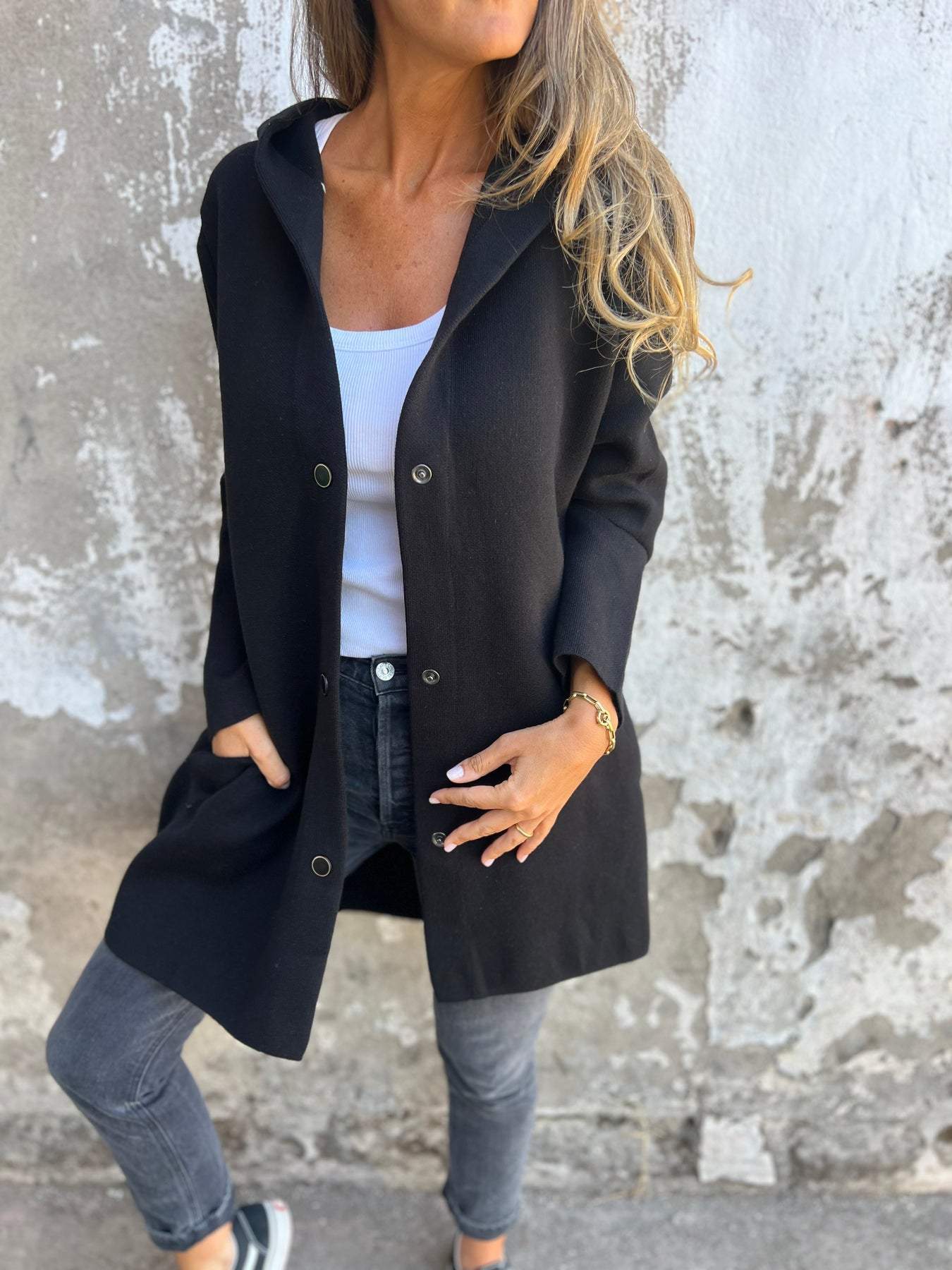 Noa™ | Relaxed Fit Hoodie met knopen
