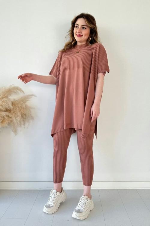 Melanie™| Gebreid Shirt met Ronde Hals en Broek