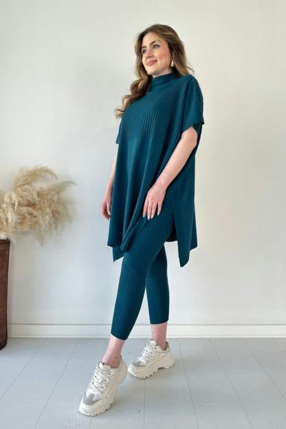 Melanie™| Gebreid Shirt met Ronde Hals en Broek