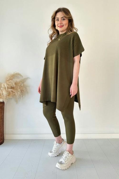 Melanie™| Gebreid Shirt met Ronde Hals en Broek