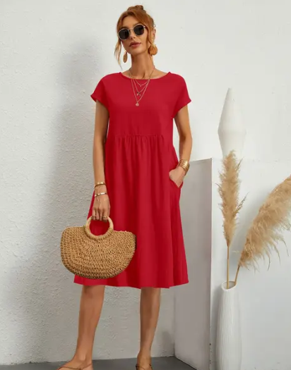 Scarlett™ | Stralend De Lente In Met Deze Damesjurk Met Zakken