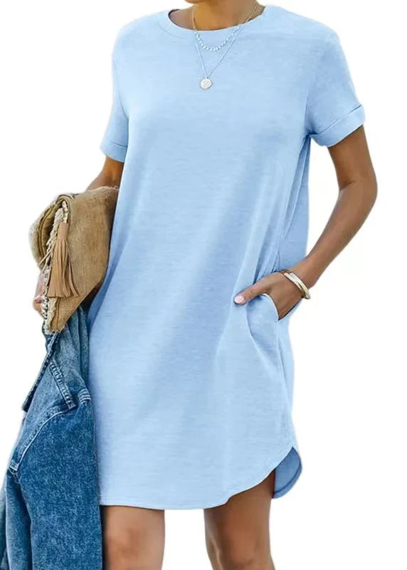 Jerah™ | Dames Jurk met Korte Mouw Zakken