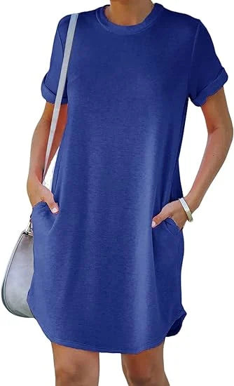 Jerah™ | Dames Jurk met Korte Mouw Zakken