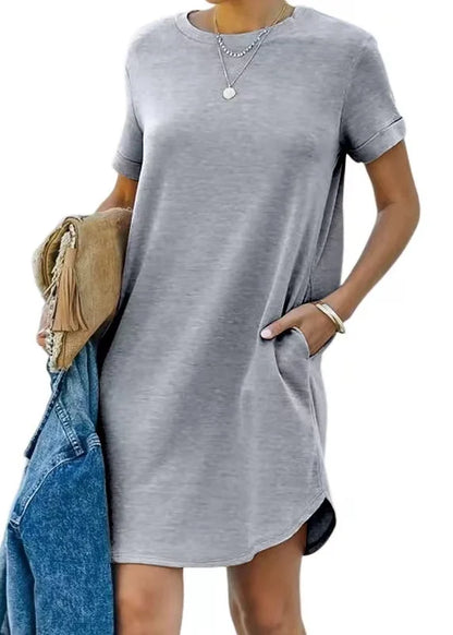 Jerah™ | Dames Jurk met Korte Mouw Zakken