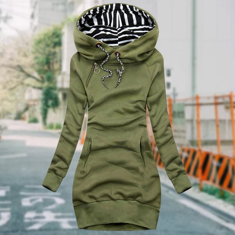 Nadia™ | Warme Lange Mouw Jurk