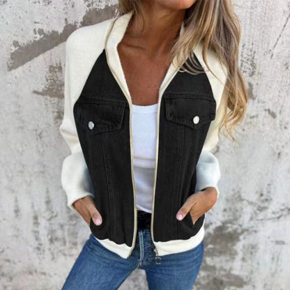 Aaliyah™ | Dames Spliced Denim Jack