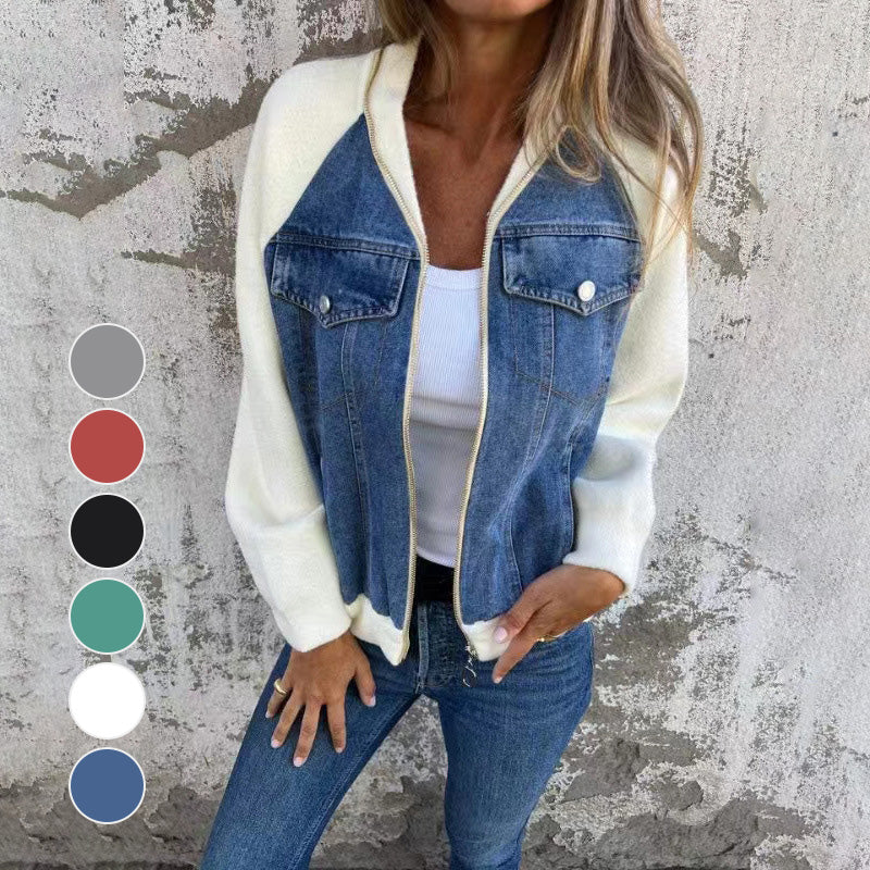 Aaliyah™ | Dames Spliced Denim Jack
