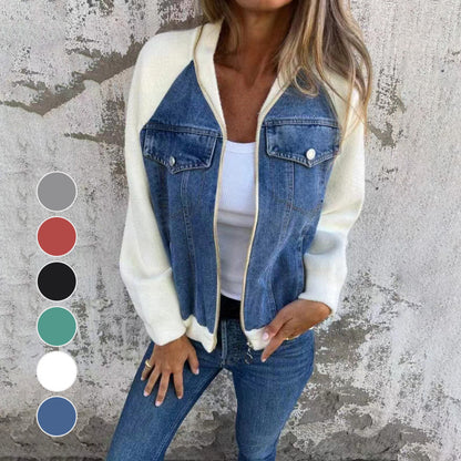 Aaliyah™ | Dames Spliced Denim Jack