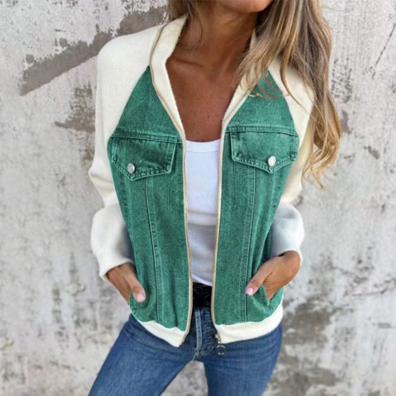 Aaliyah™ | Dames Spliced Denim Jack