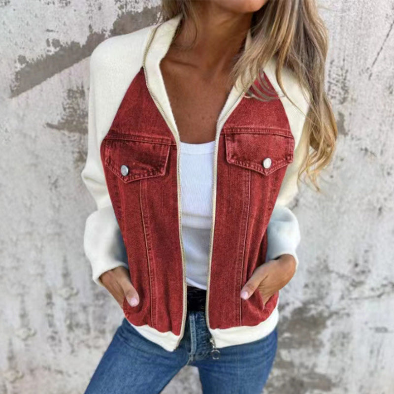 Aaliyah™ | Dames Spliced Denim Jack