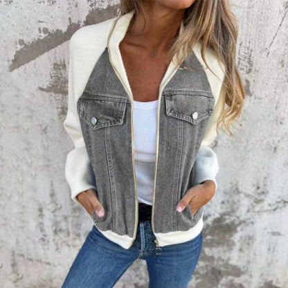 Aaliyah™ | Dames Spliced Denim Jack