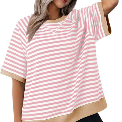 Amber™ | Oversized Gestreepte T-Shirt