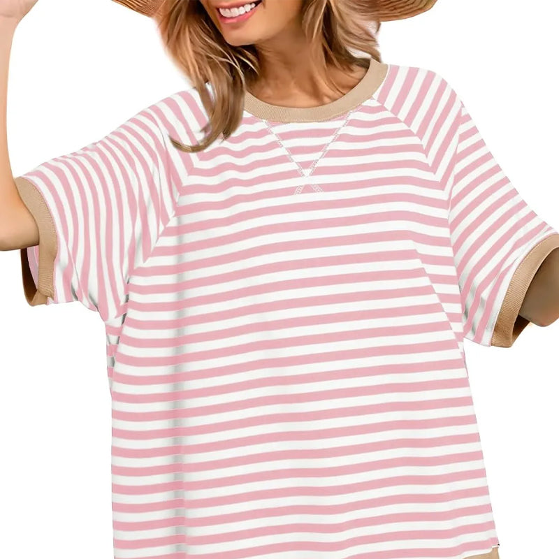 Amber™ | Oversized Gestreepte T-Shirt