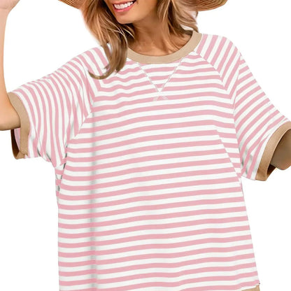 Amber™ | Oversized Gestreepte T-Shirt