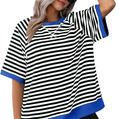 Amber™ | Oversized Gestreepte T-Shirt
