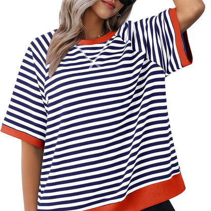 Amber™ | Oversized Gestreepte T-Shirt